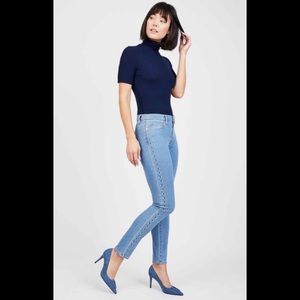 Juicy Couture Mid Rise Embellished Skinny Jean